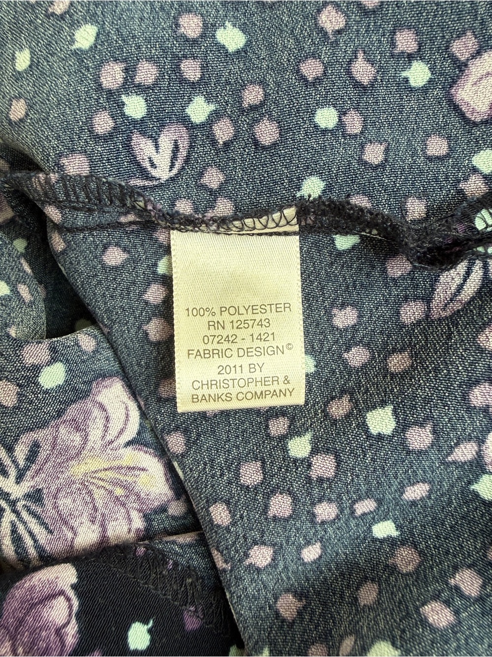 Christopher & Banks Floral Midi Skirt Size 6P Church Cottagecore Prairie Classic - Picture 6 of 6